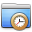 Aqua Stripped Folder Clock Icon 32x32 png
